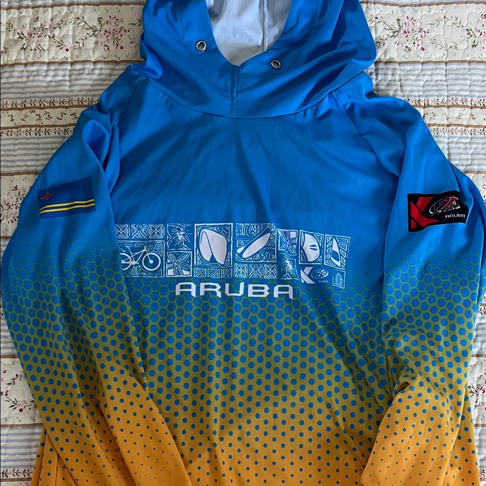 Kids Swim Rashguard - Blue and Orange